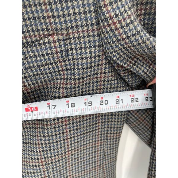 Brooks Brother 346 Herringbone Blazer Men 43 R Gray Multicolor Wool Jacket Suit - Picture 9 of 12